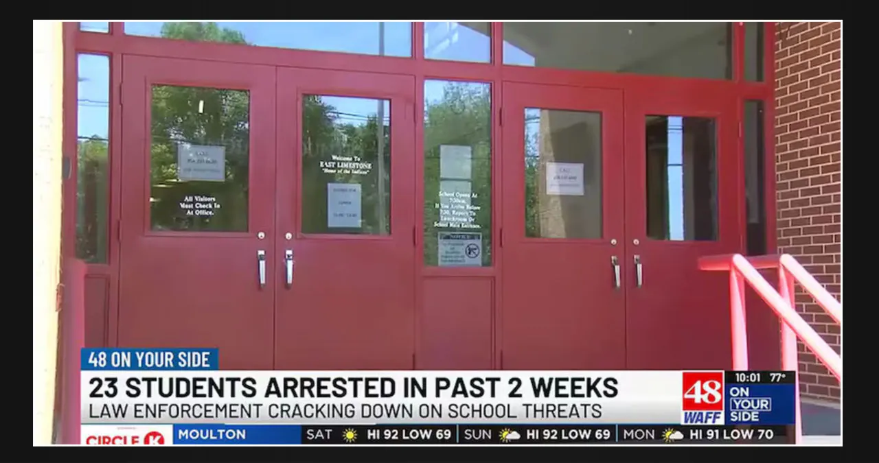 23 students arrested from northern Alabama within a 2-week period