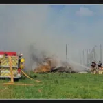 Firefighter sent to hospital after fighting two-alarm fire at barn in Genesee County