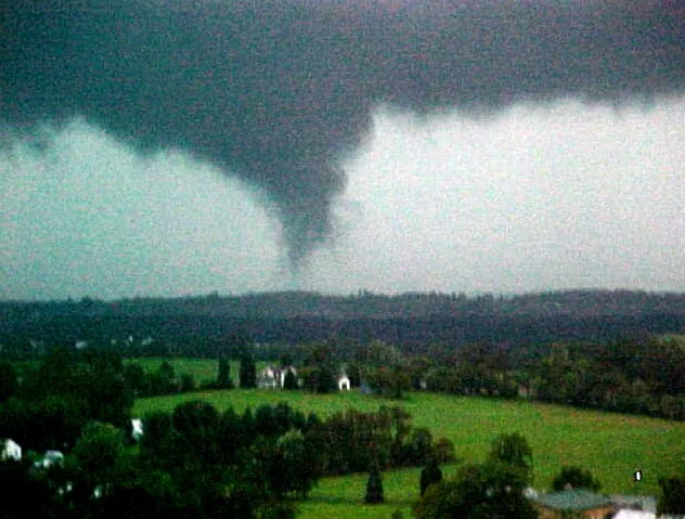 A funnel cloud is seen as it passes toward Boonesboro, Md., Friday, Sept. 17, 2004. 