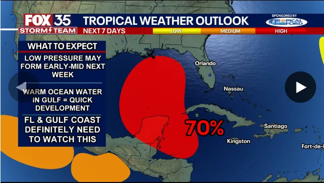 National Hurricane Center predicts possible tropical depression in Gulf of Mexico next week