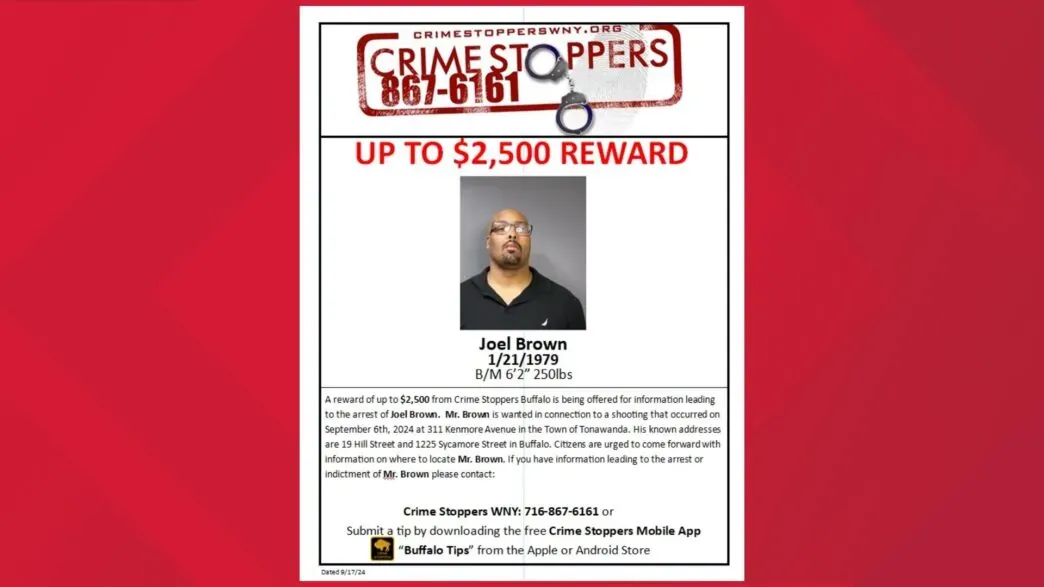 Reward offered by Crime Stoppers Buffalo for information on shooting suspect