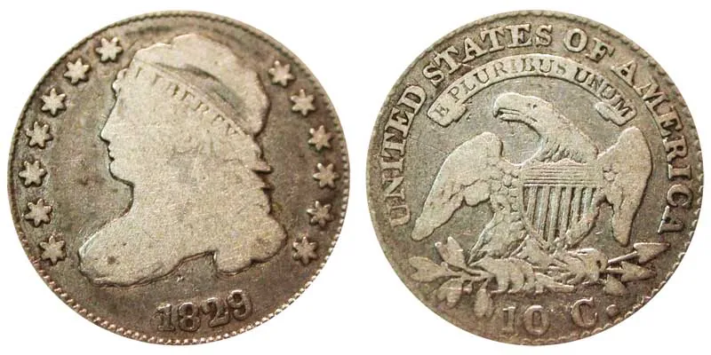 1829 Capped Bust Dime