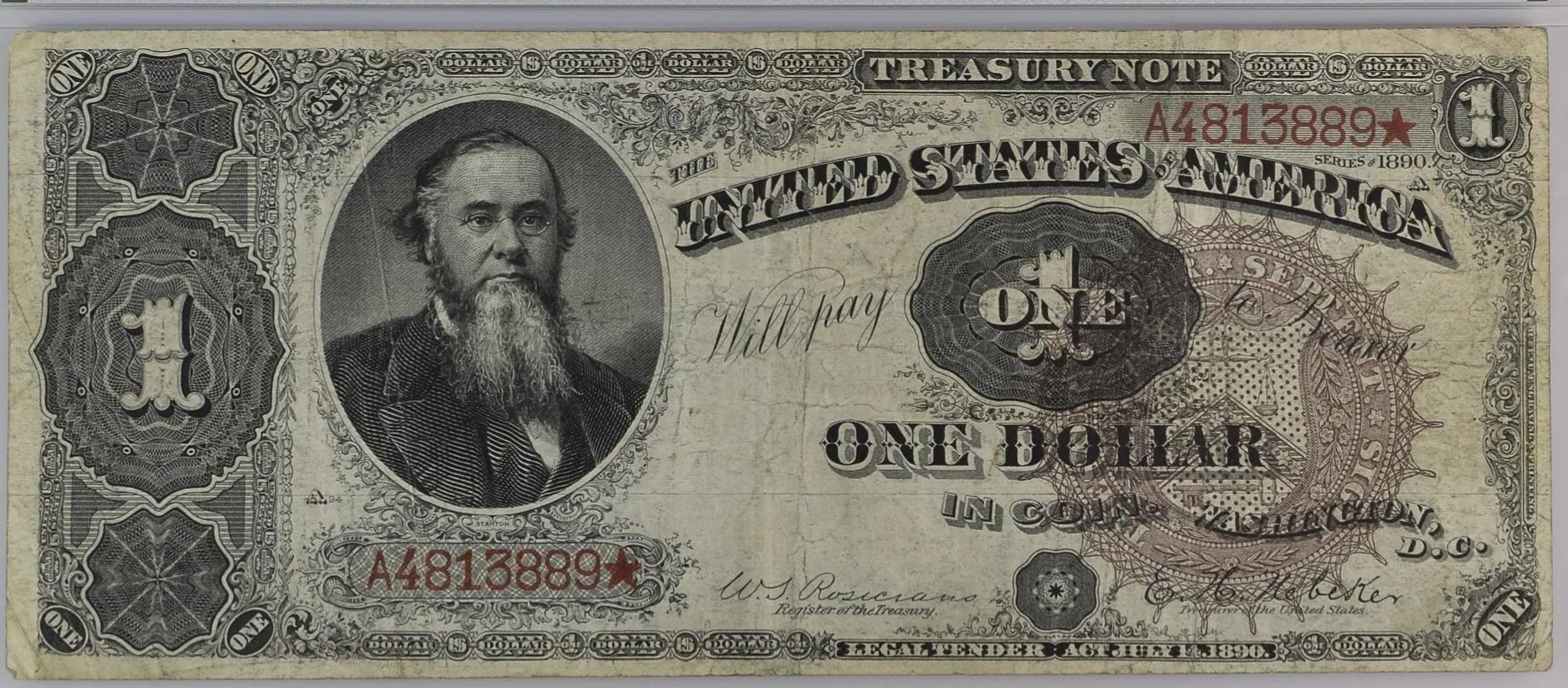 1890 $1 Treasury Note