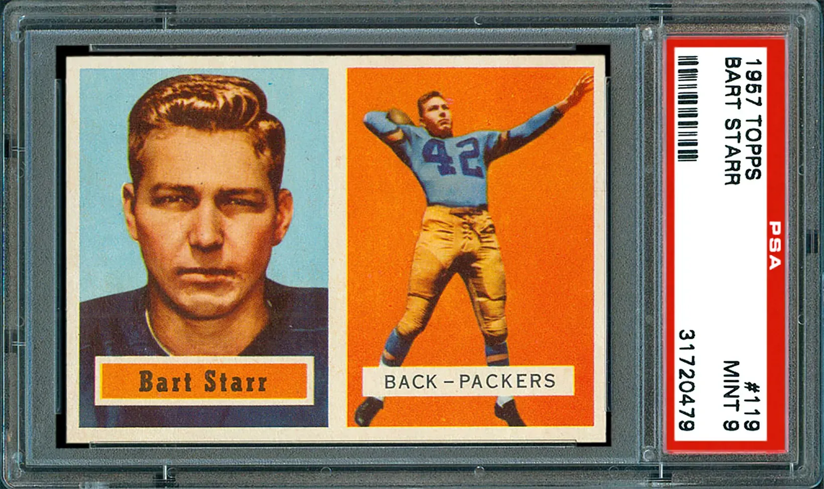 1957 Topps Bart Starr Rookie Card #119