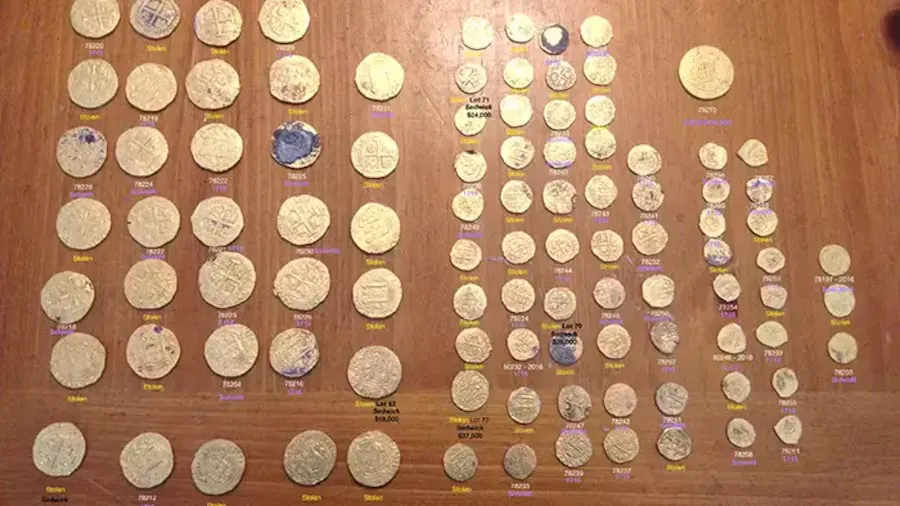 Gold coins worth over $1M stolen off 1715 shipwreck recovered, Florida officials say