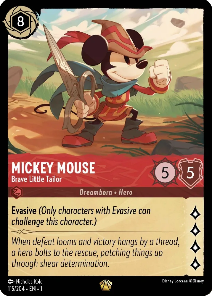 Lorcana Challenge Mickey Mouse, Brave Little Tailor