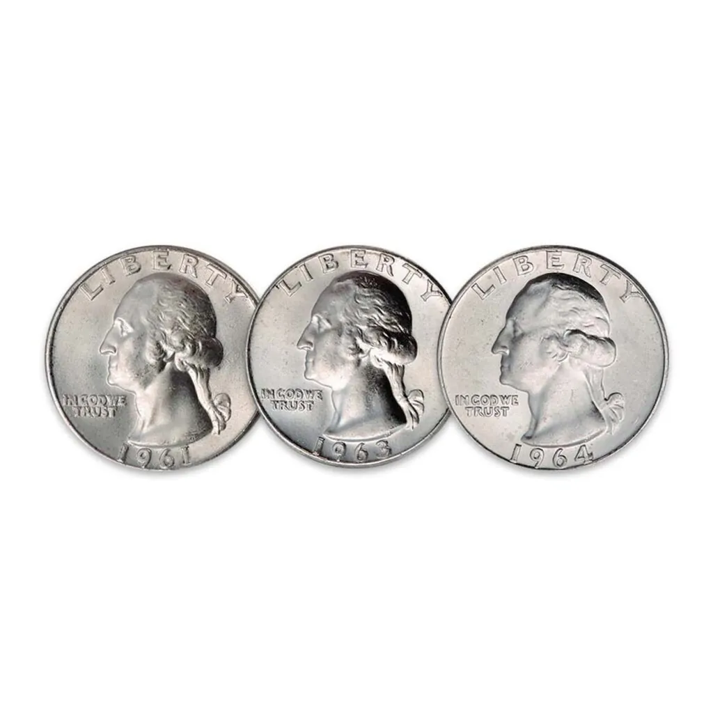 Silver Quarters from 1960 to 1964