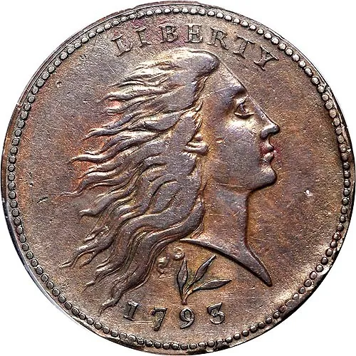 1793 Chain Large Cent; The First U.S. One-Cent Coin