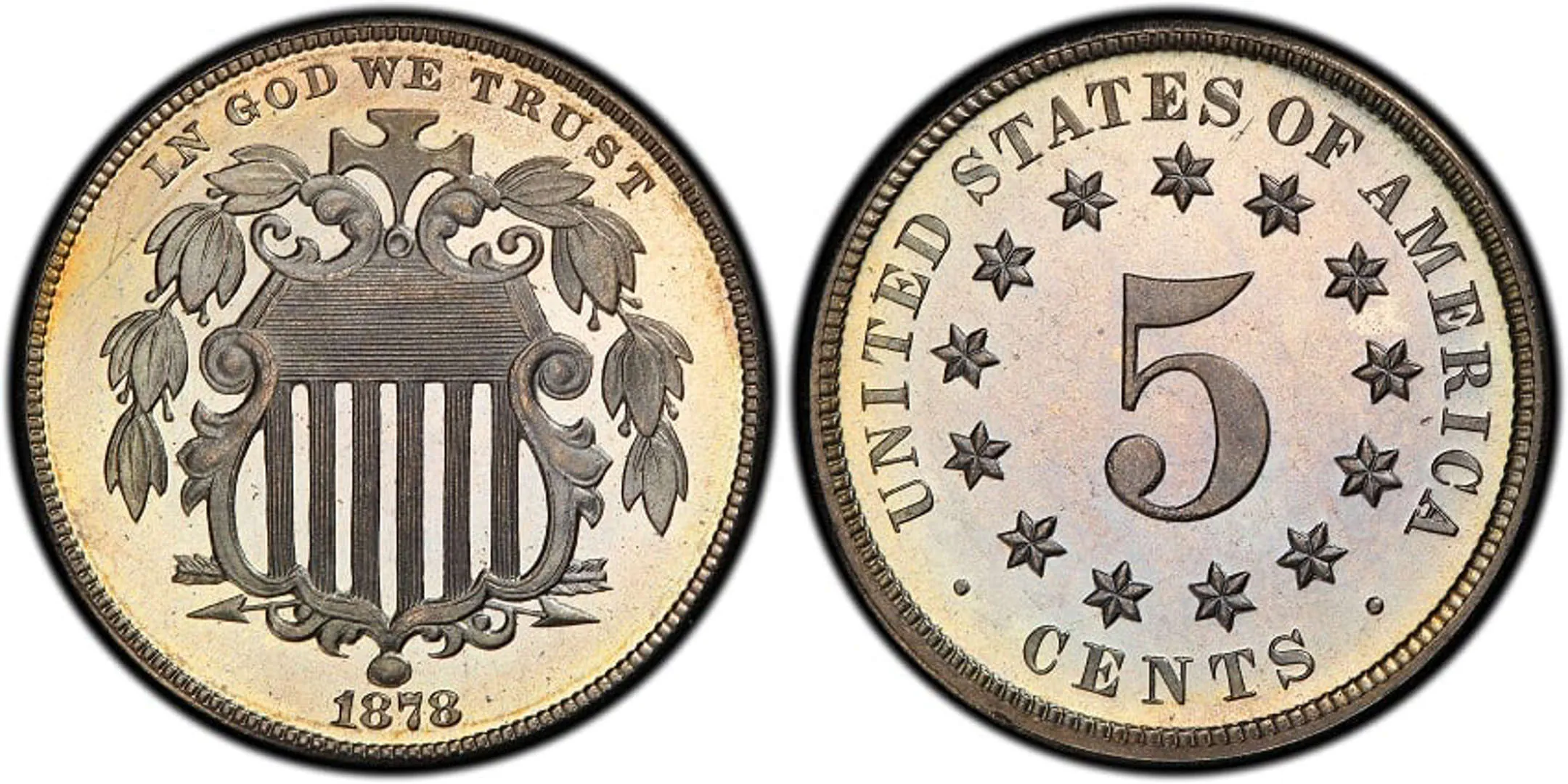 1878 Shield Nickel Proof