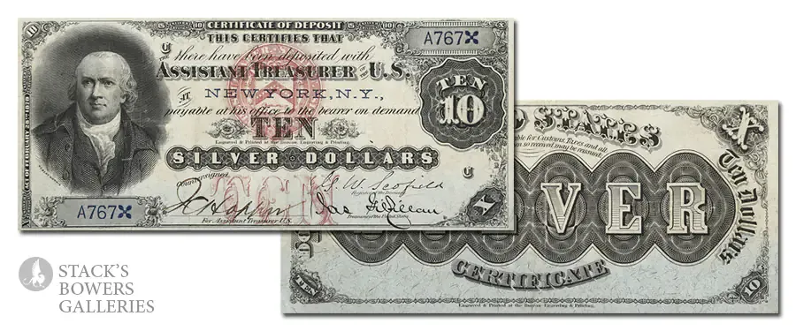 1878 Triple Signature $10 Silver Certificate