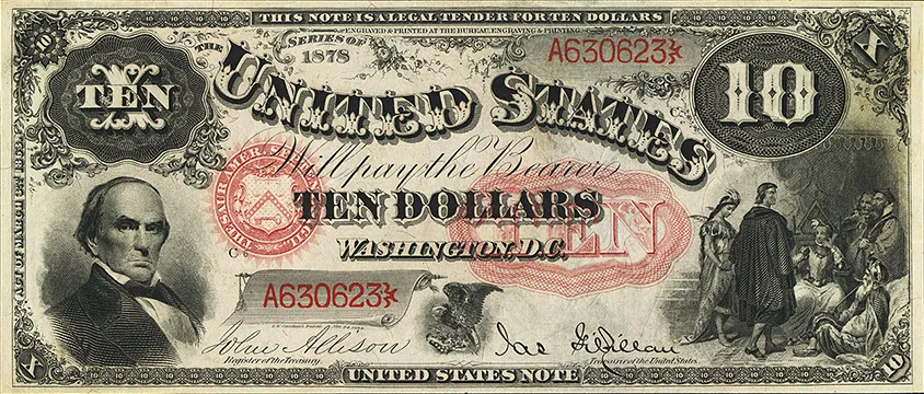 1880 Legal Tender $10 Bill