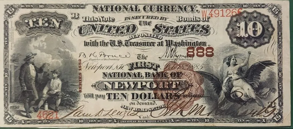 1882 $10 Brown Back National Bank Notes