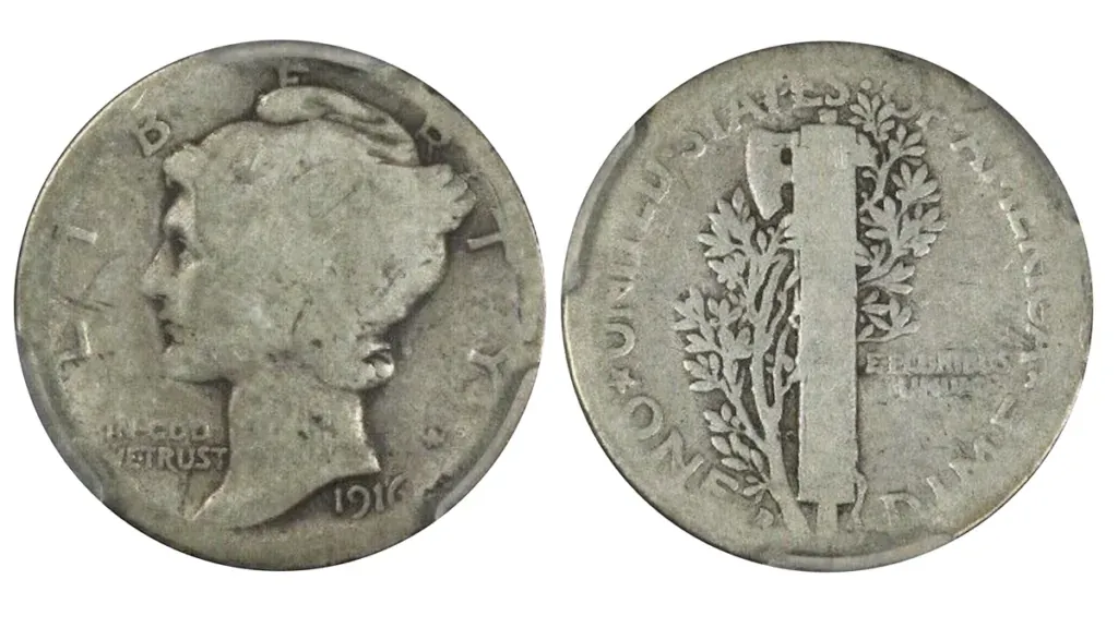 1916-D Mercury Dime