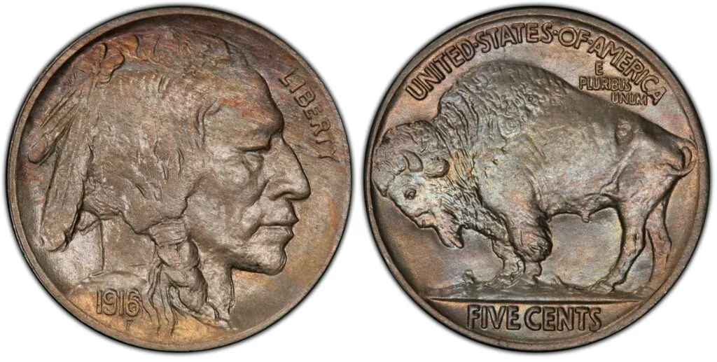 1916 Doubled Die Obverse Buffalo Nickel