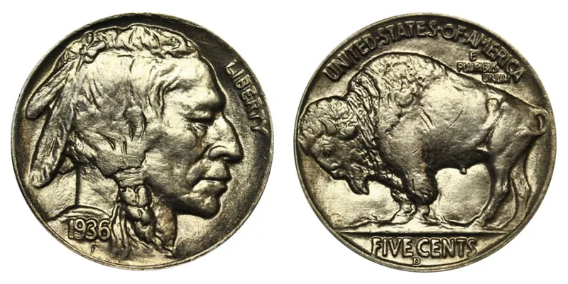 1936-D Buffalo Nickel