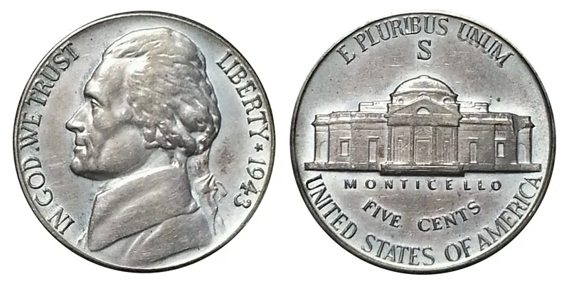 1943-S Jefferson Nickel