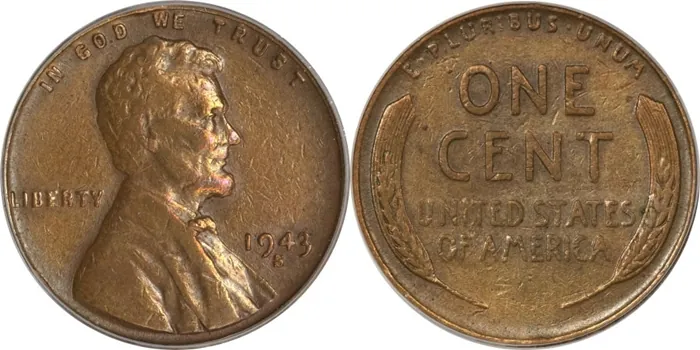 1943-S Lincoln Cent Struck on Bronze