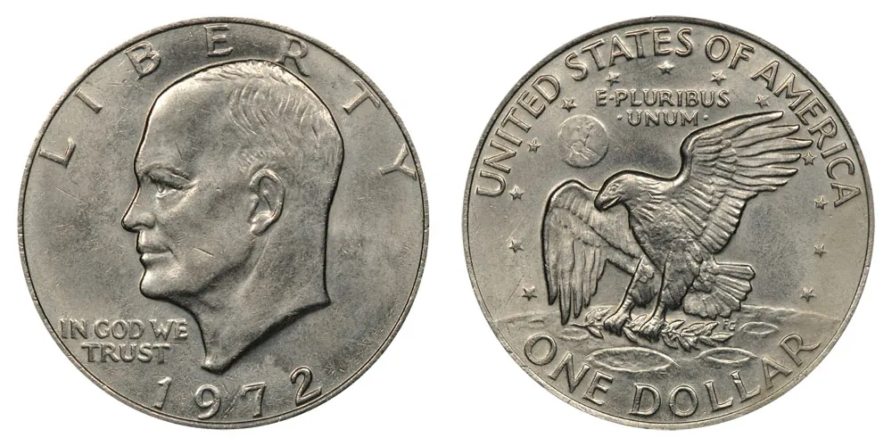 1972 Eisenhower Dollar (Type II Reverse)