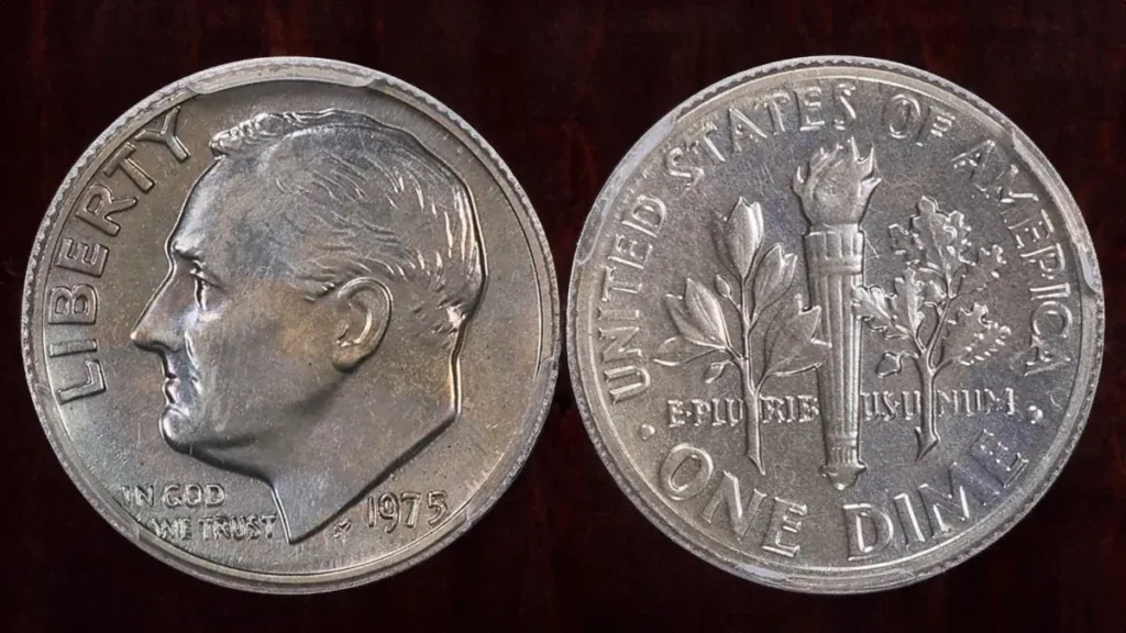 1975 No S Proof Type 2 Clad Roosevelt Dime