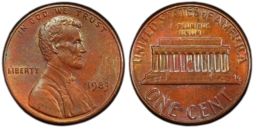 1983 1C Doubled Die Reverse Penny