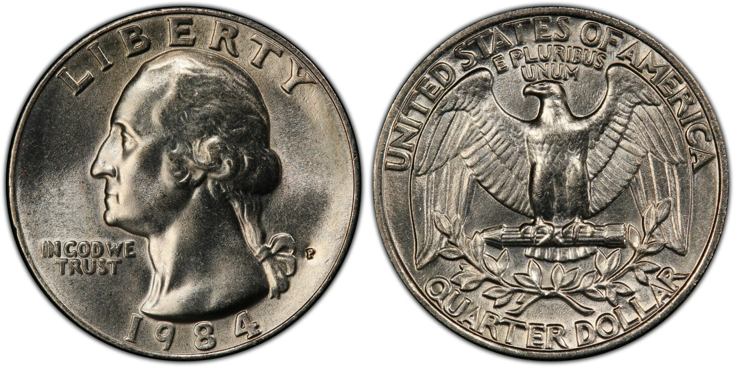 1984-P Clad Type 2 Washington Quarter