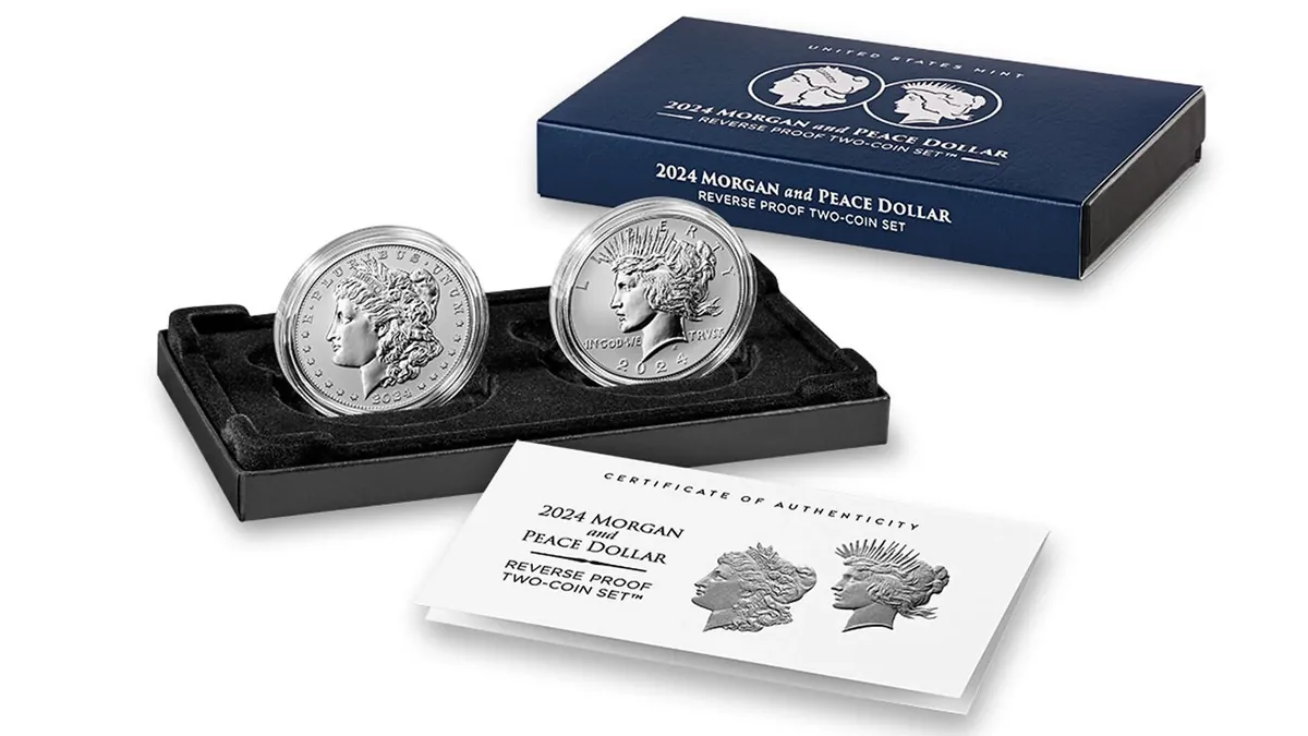 2024 Morgan and Peace Dollar Reverse Proof Two-Coin Set Now Available