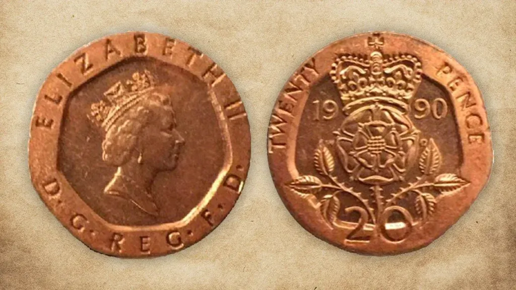 The Bronze 20 Pence Coin Mistakenly Struck from Penny Metal