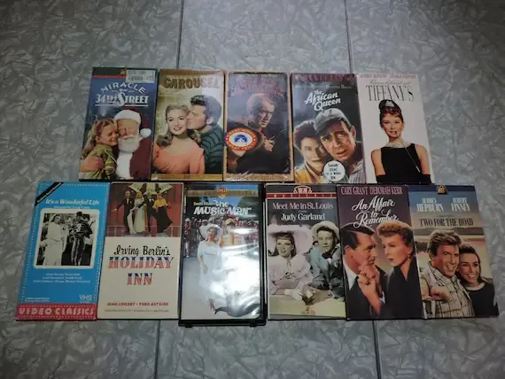 VHS Tapes of Classic Movies